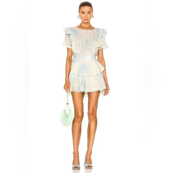 Loveshackfancy Natasha Dress in Lily Pond Hand Dye - Picture 3 of 5